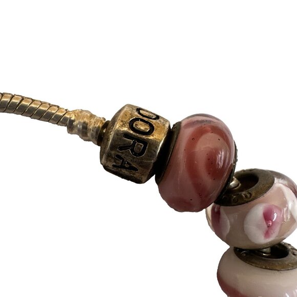 Pandora Sterling Silver Moments Snake Chain Barrel Clasp Bracelet 7.9" - Picture 2 of 7